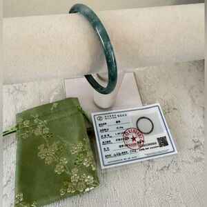 💯% Thin Icy Jade Bangle